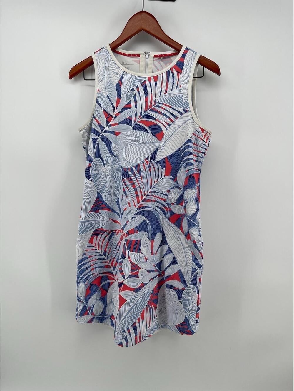Tommy Bahama IslandZone Dress XS Sleeveless Tropical Golf Stretch‎ Zip